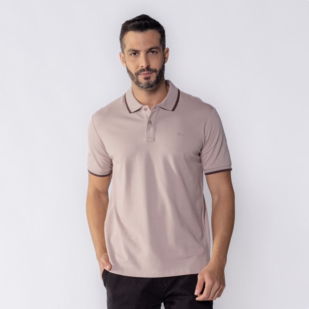 Camisa Polo Masculina De Algodão Marc Alain