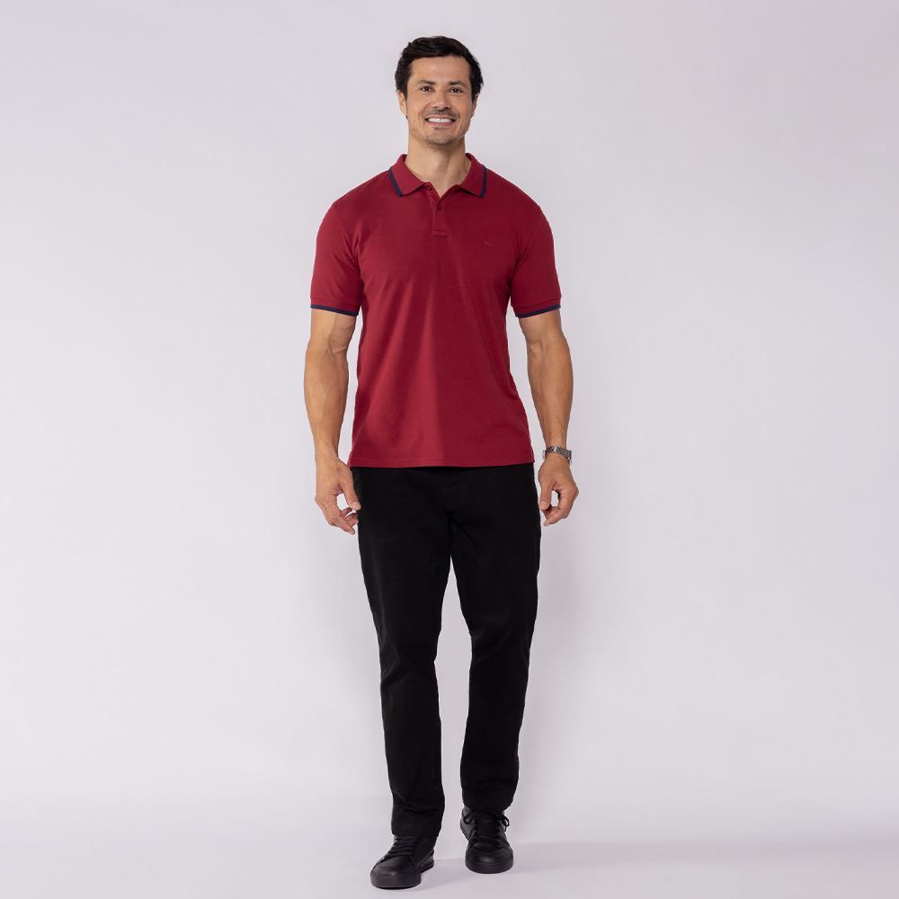 Camisa Polo Masculina De Algodão Marc Alain