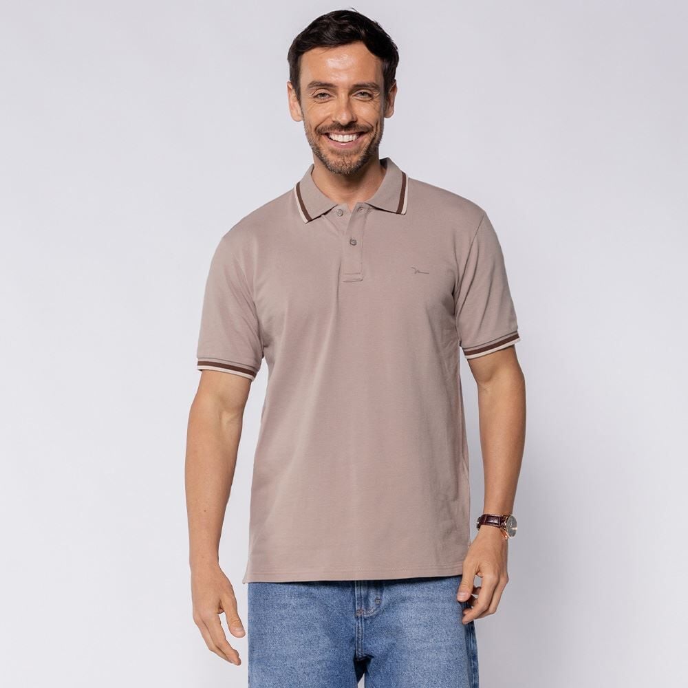 Camisa Polo Masculina De Algodão Marc Alain