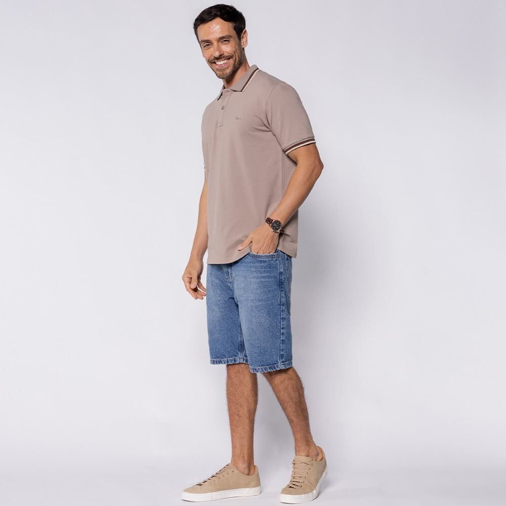 Camisa Polo Masculina De Algodão Marc Alain