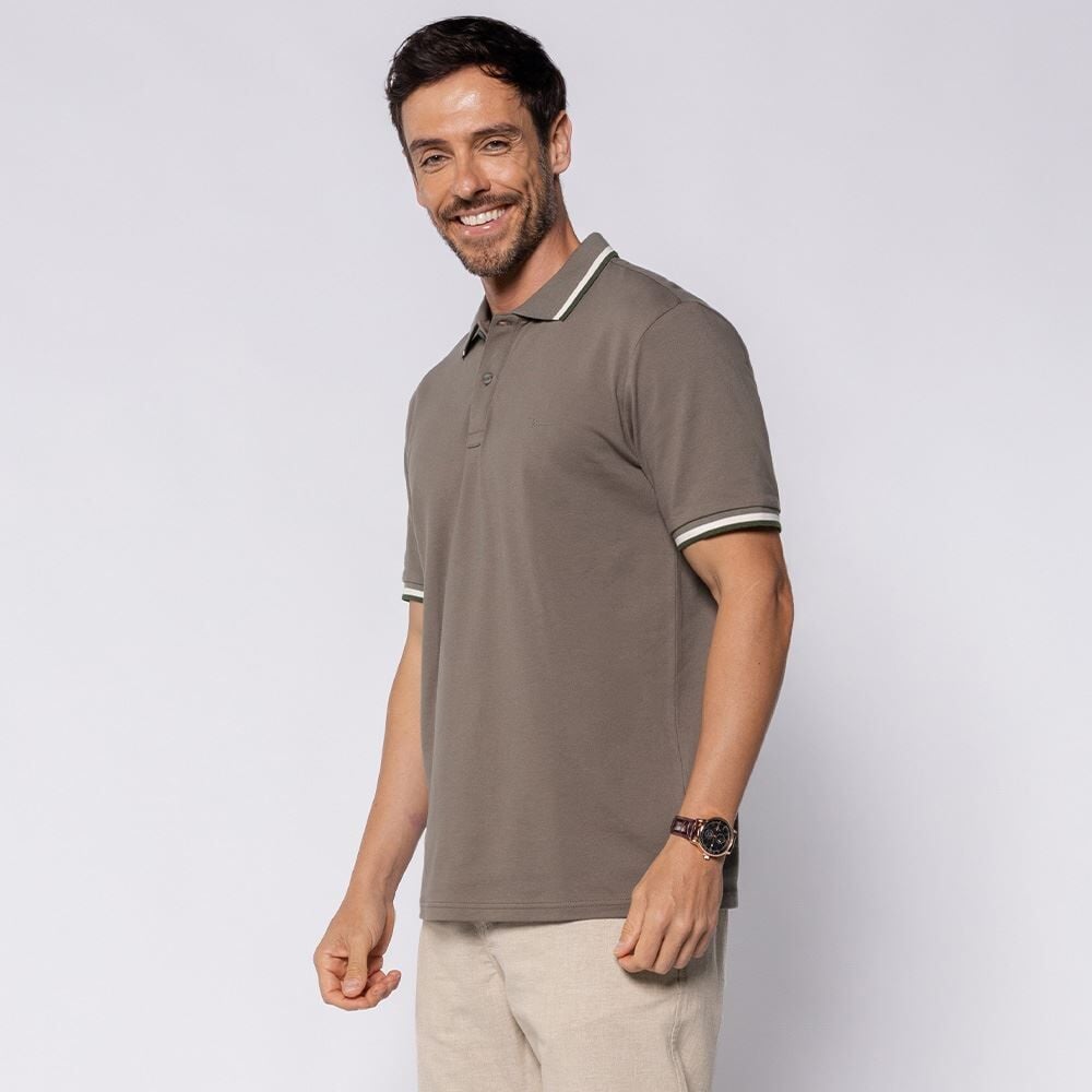 Camisa Polo Masculina De Algodão Marc Alain