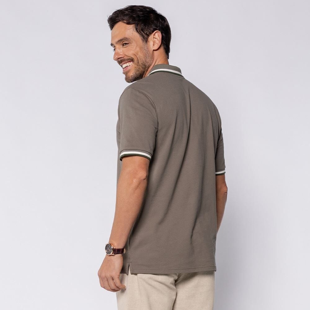 Camisa Polo Masculina De Algodão Marc Alain