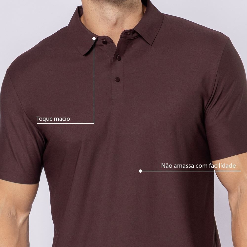 Camisa Polo Masculina Em Poliamida Marc Alain