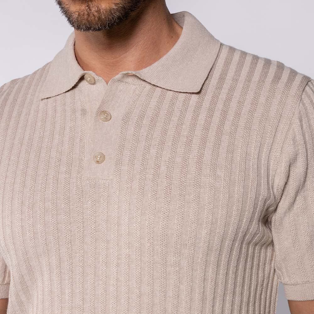 Camisa Polo Masculina Em Tricot Canelado Thing