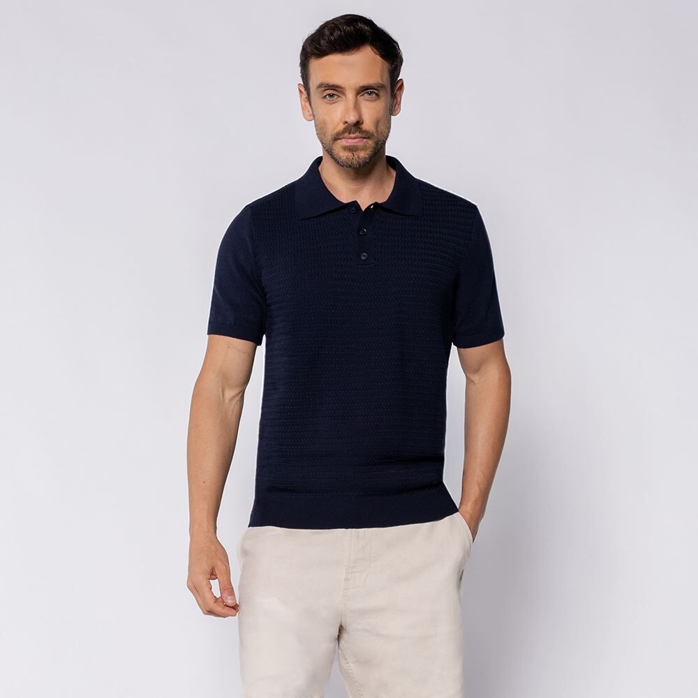 Camisa Polo Masculina Em Tricot Marc Alain