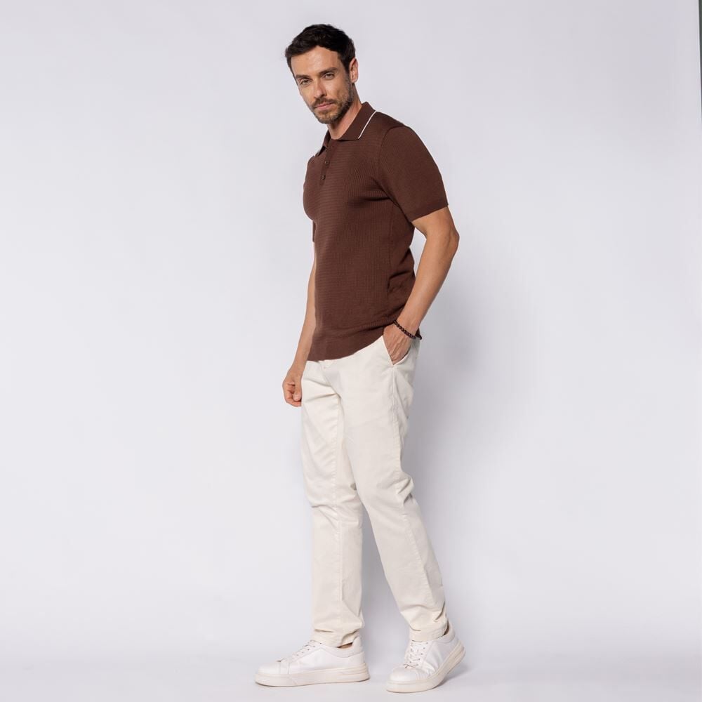 Camisa Polo Masculina Em Tricot Marc Alain