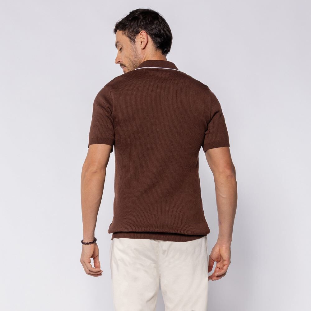Camisa Polo Masculina Em Tricot Marc Alain
