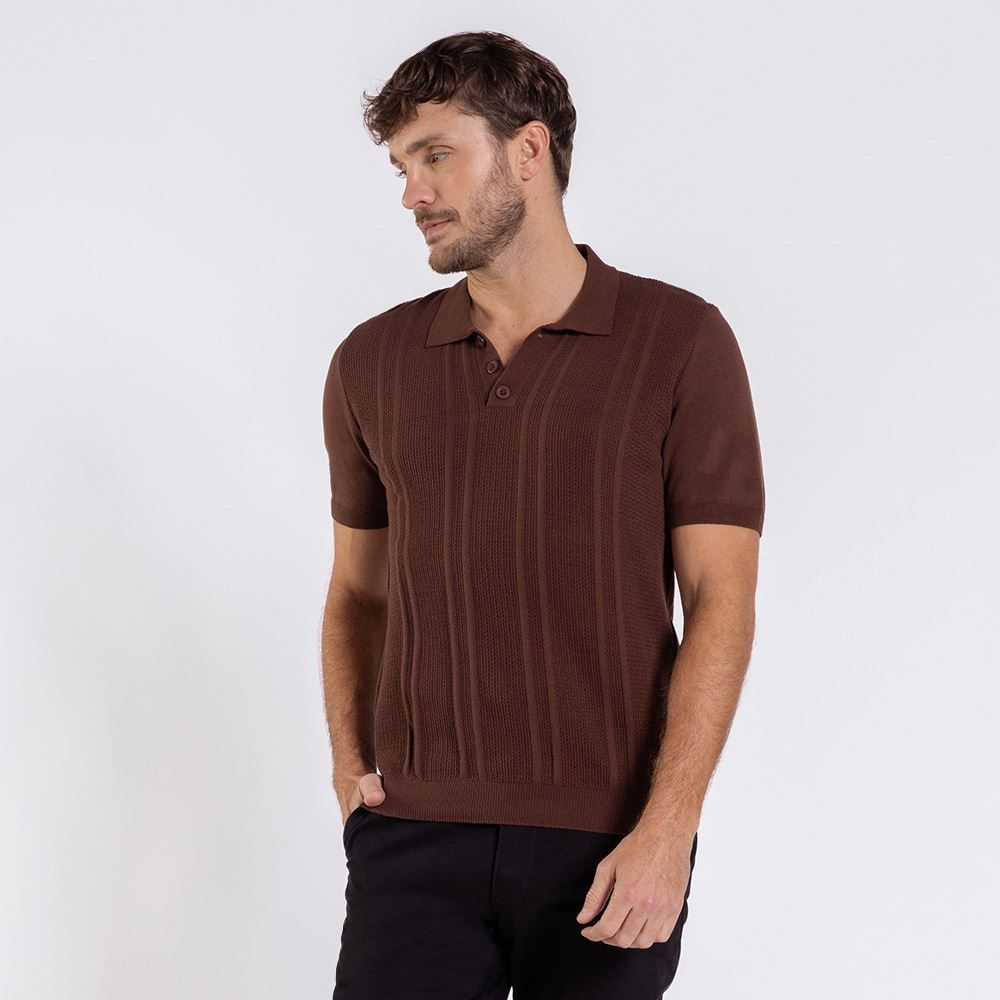 Camisa Polo Masculina Em Tricot Thing