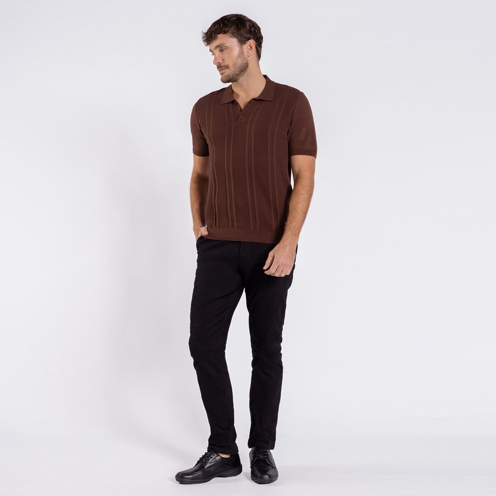 Camisa Polo Masculina Em Tricot Thing