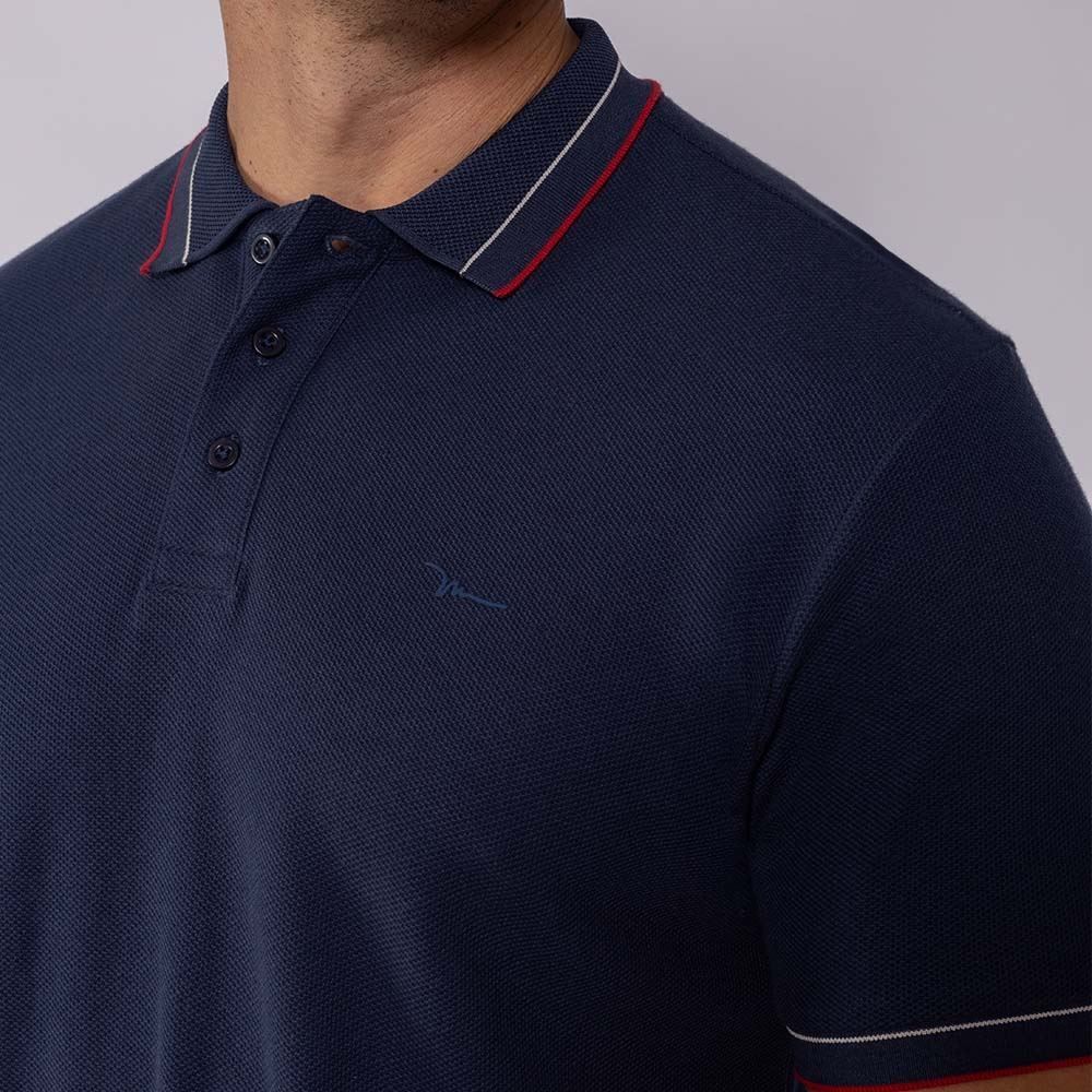 Camisa Polo Masculina Texturizada Marc Alain