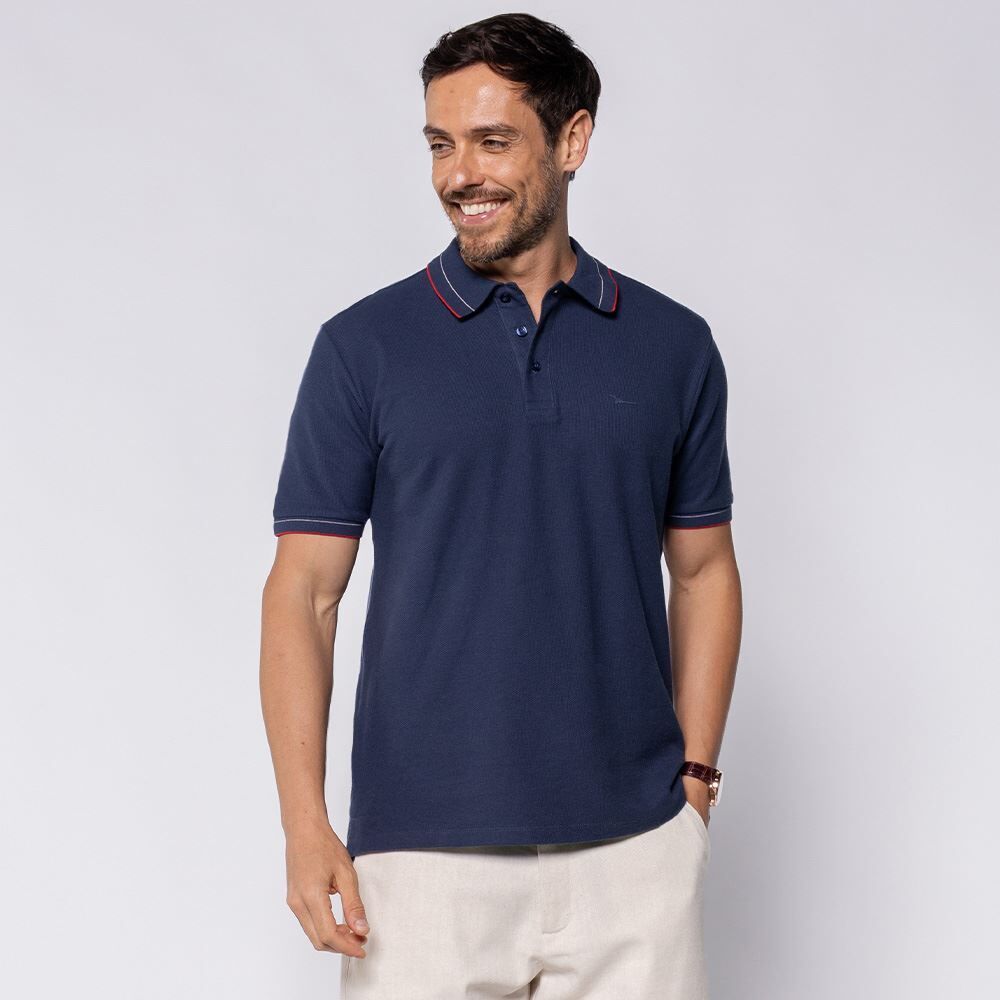 Camisa Polo Masculina Texturizada Marc Alain