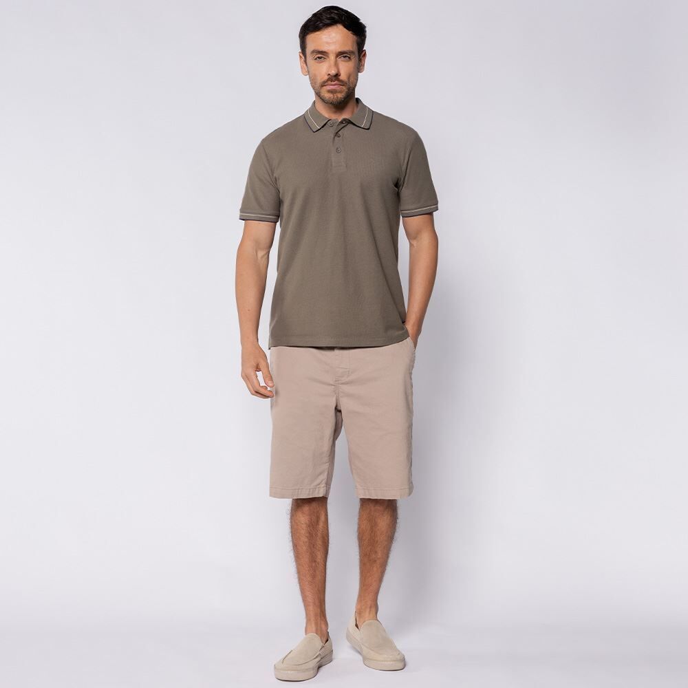 Camisa Polo Masculina Texturizada Marc Alain