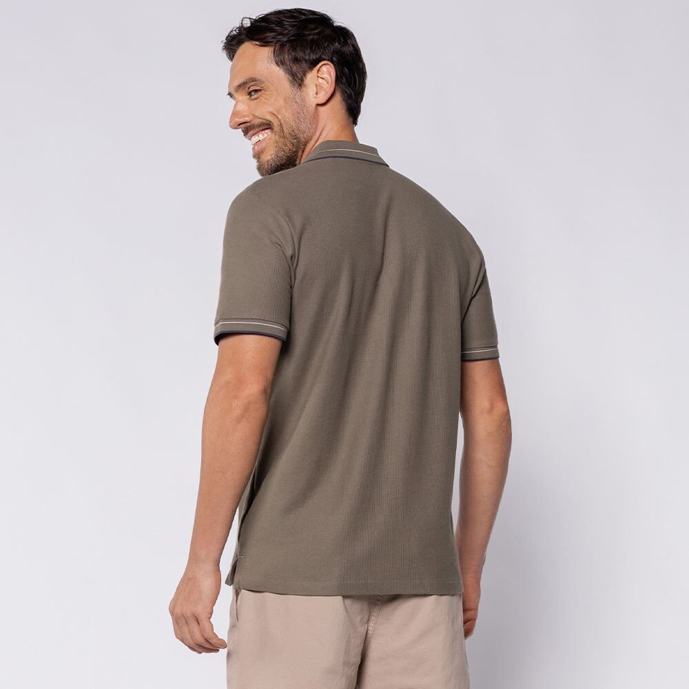 Camisa Polo Masculina Texturizada Marc Alain