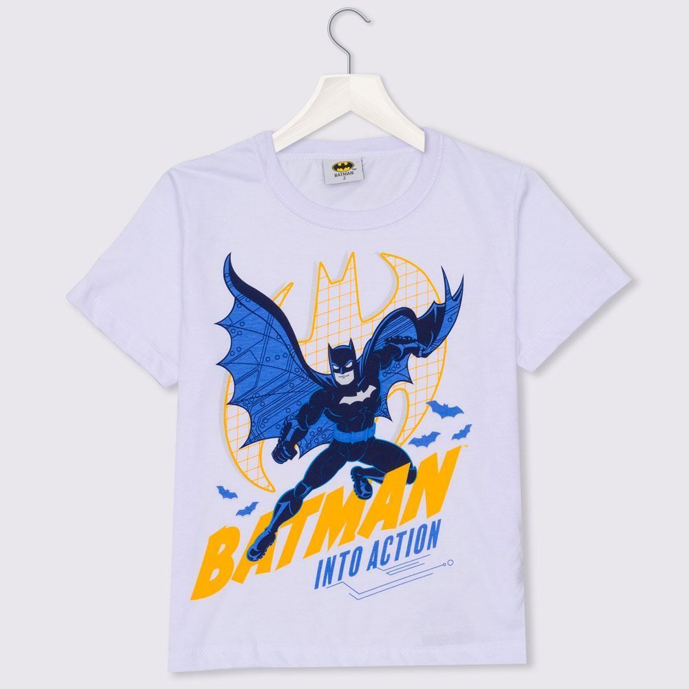 Camiseta 1 a 3 anos Batman Into Action Dc Comics