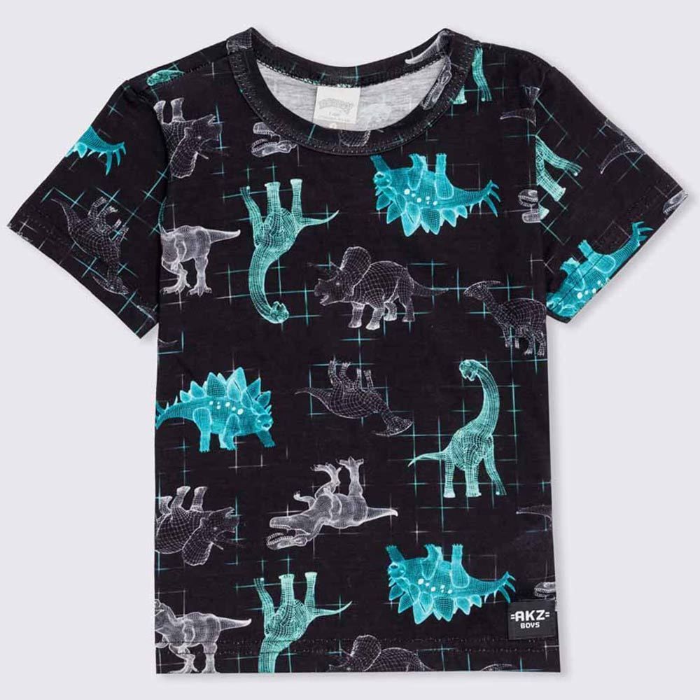 Camiseta 1 a 3 anos Full Dinossauro Alakazoo