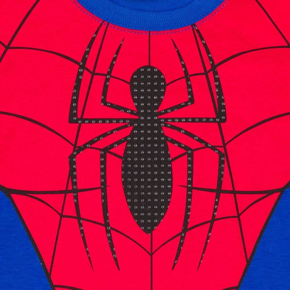 Camiseta 1 a 3 anos M/Malha Spider Man Poá em Gel Marvel