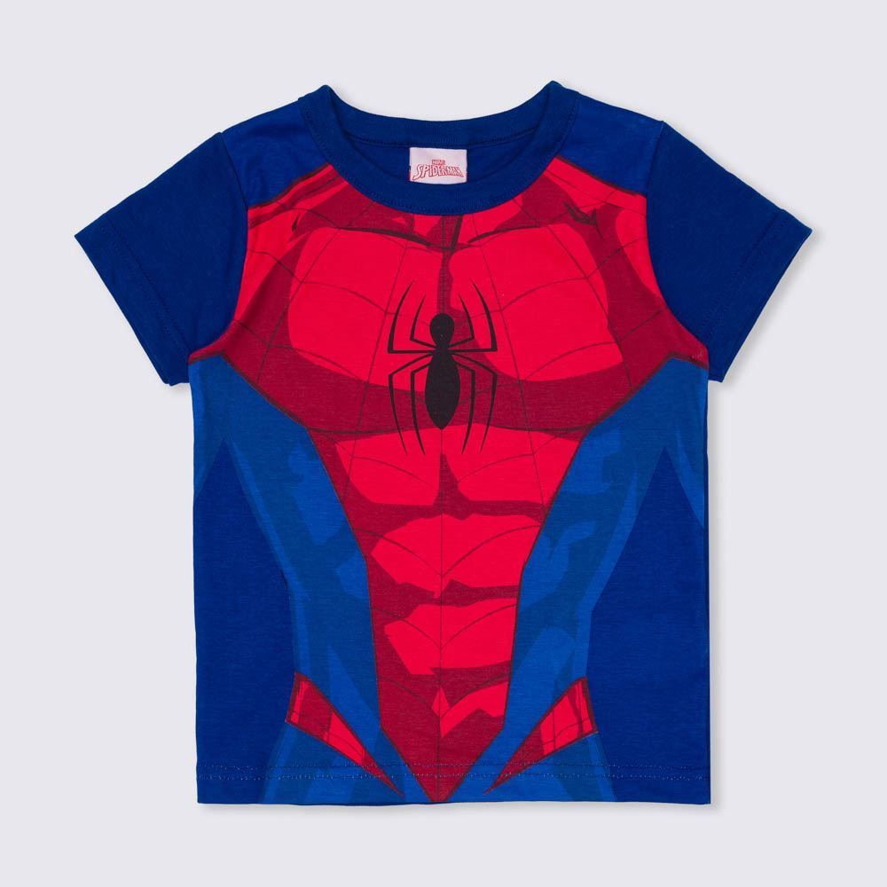 Camiseta 1 a 3 anos Malha Spider Man + Máscara Brandili