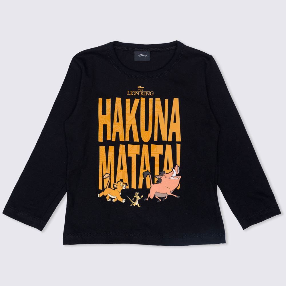 Camiseta 1 a 3 anos Rei Leão Hakuna Matata Disney