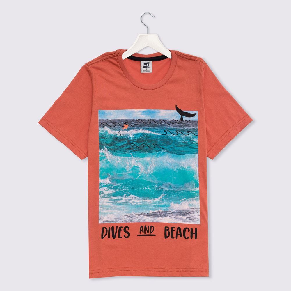 Camiseta 12 a 16 anos Fundo do Mar Hot Dog