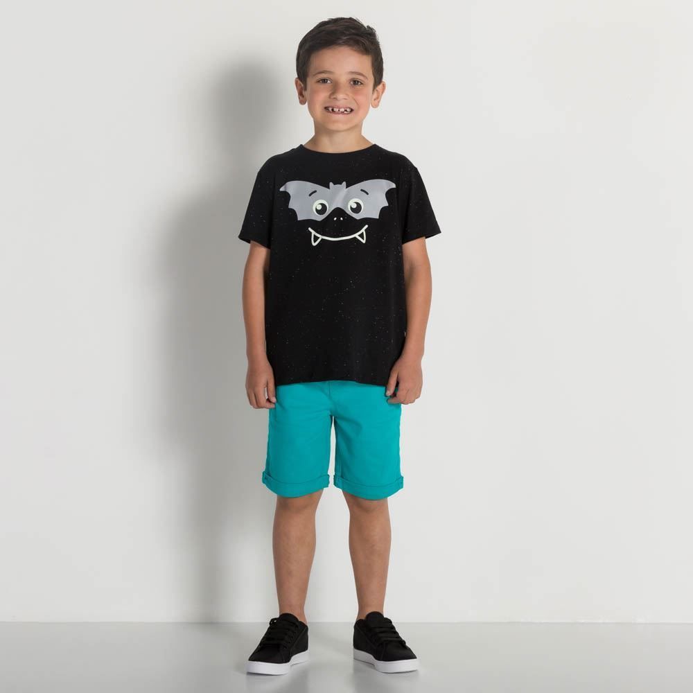 Camiseta 4 a 10 anos Morcego com Capa Hot Dog