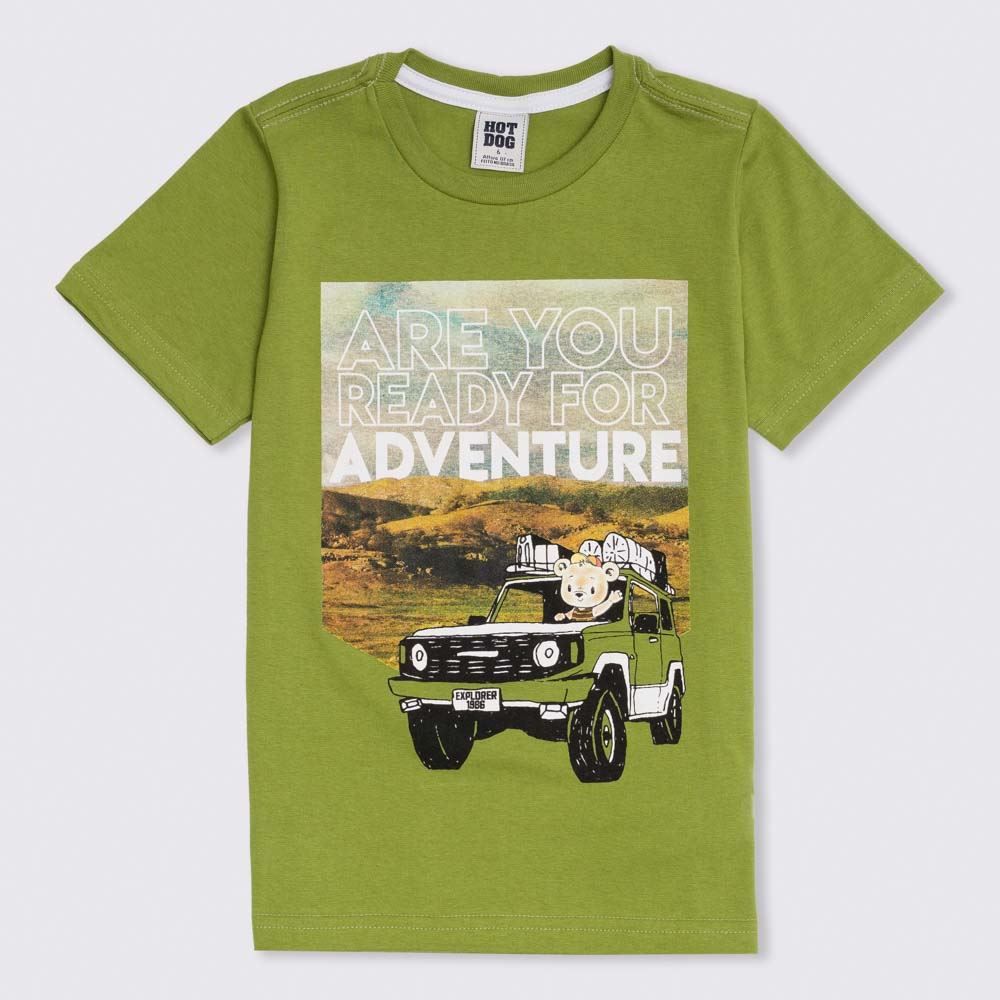 Camiseta 4 a 10 anos Silk Adventure Hot Dog