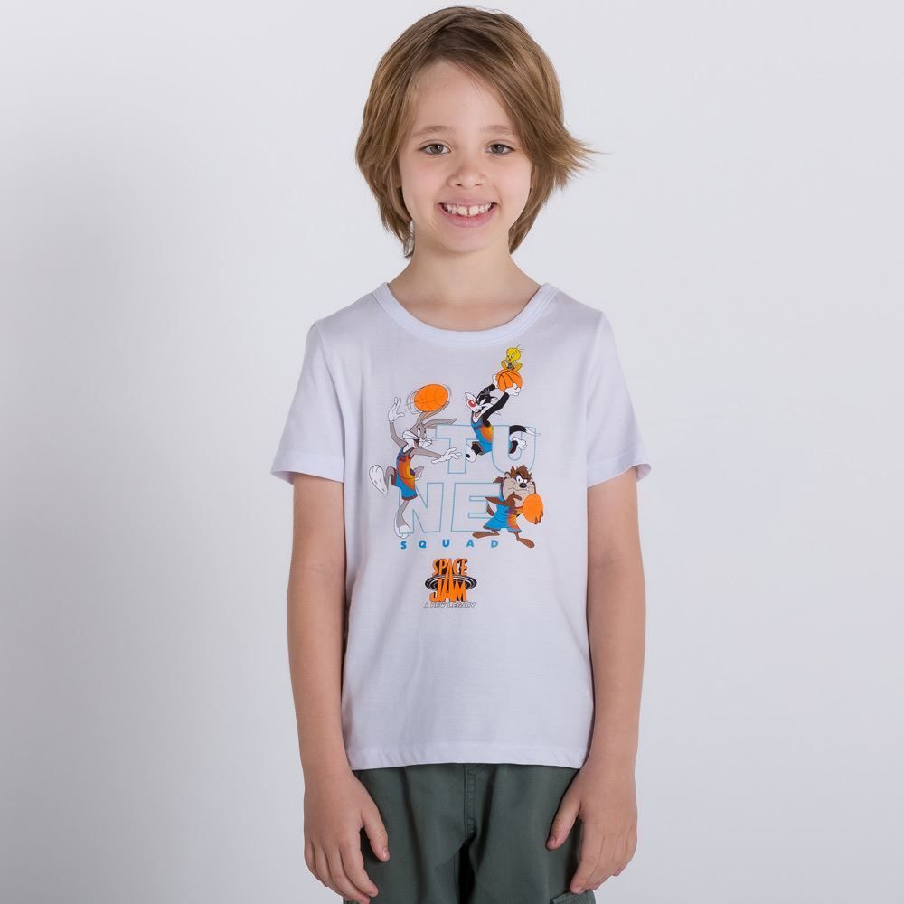 Camiseta 4 a 10 anos Space Jam Squad Bandup 