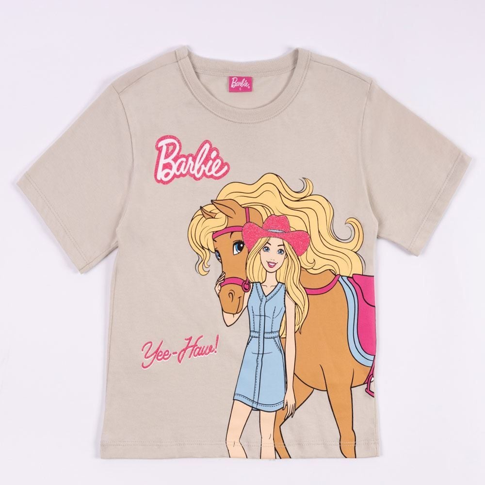 Camiseta Barbie Infantil 4 a 10 Anos Mattel