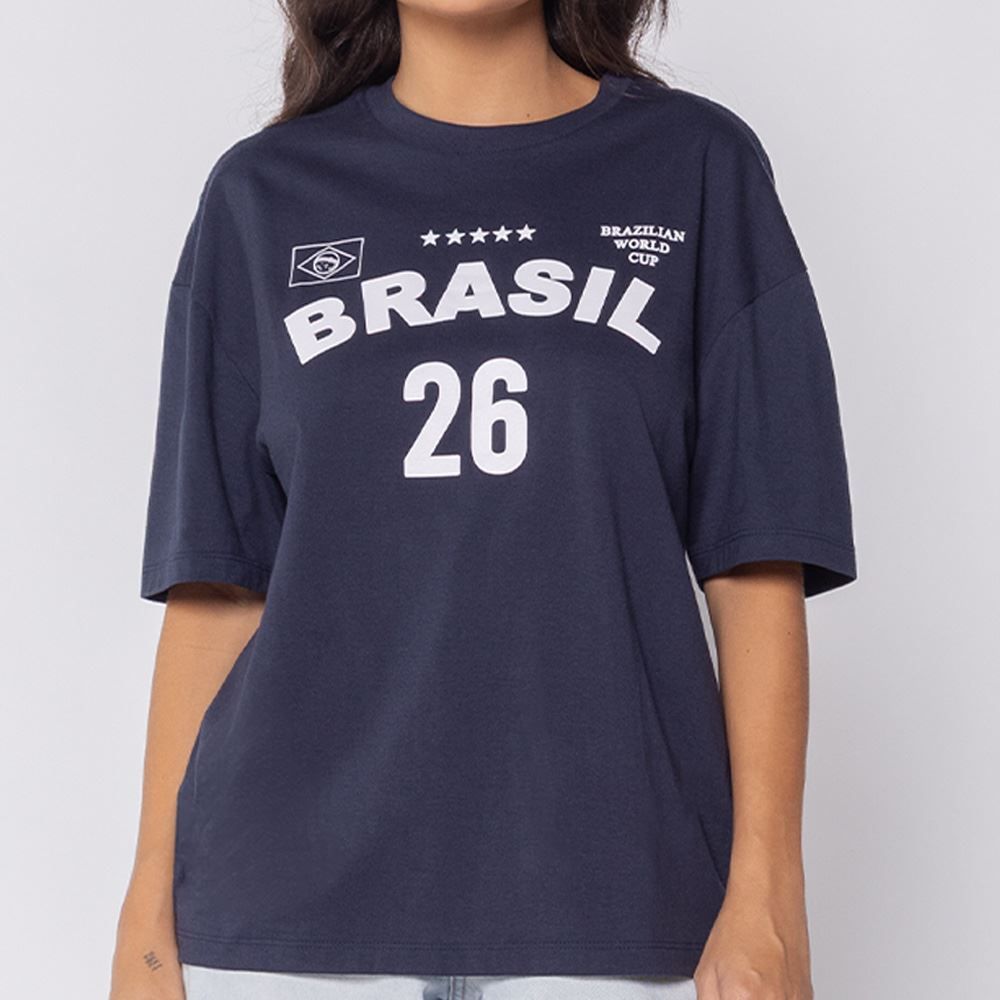 Camiseta Brasil Feminina De Algodão Scream