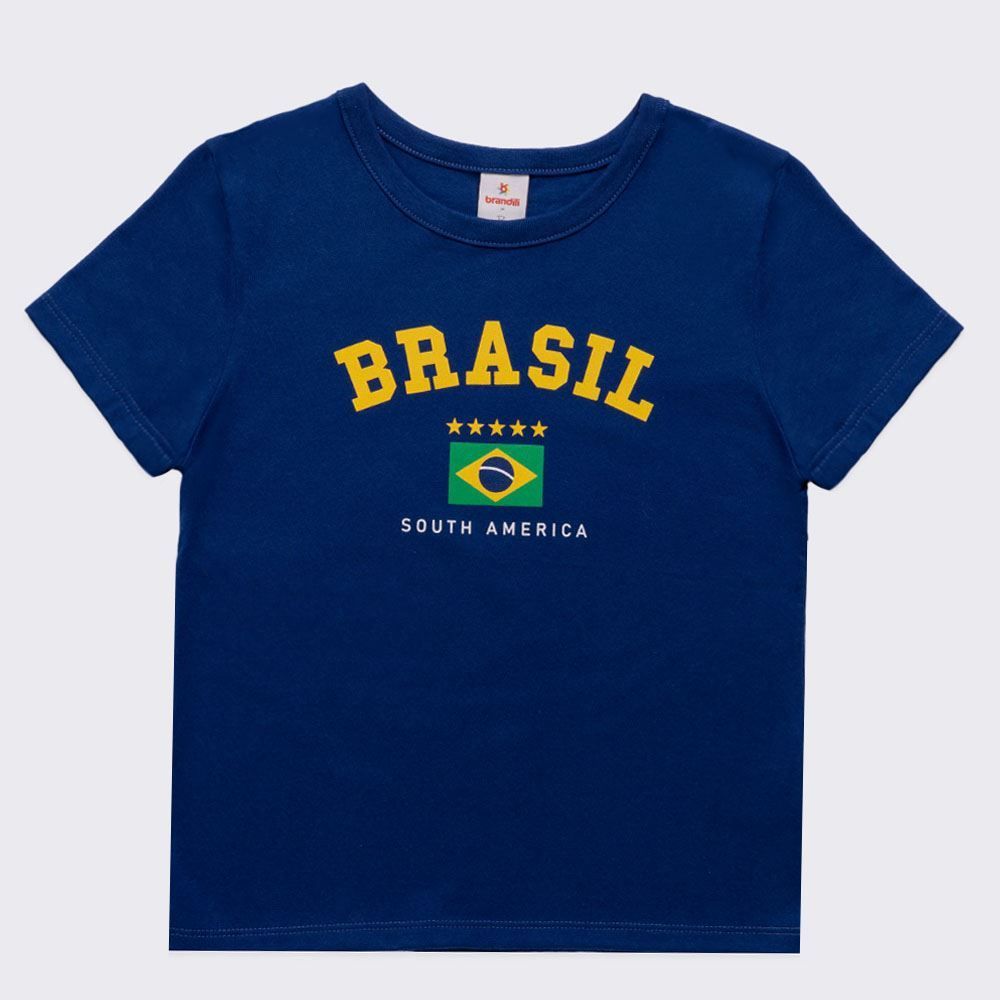 Camiseta Brasil Juvenil Menina 12 a 16 Anos Brandili