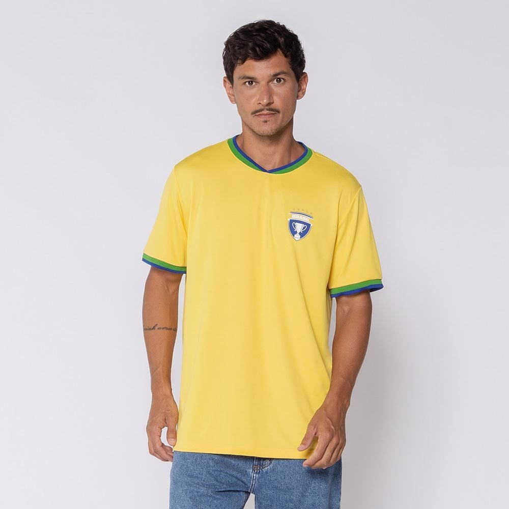 Camiseta Brasil Masculina Dry Fit Scream