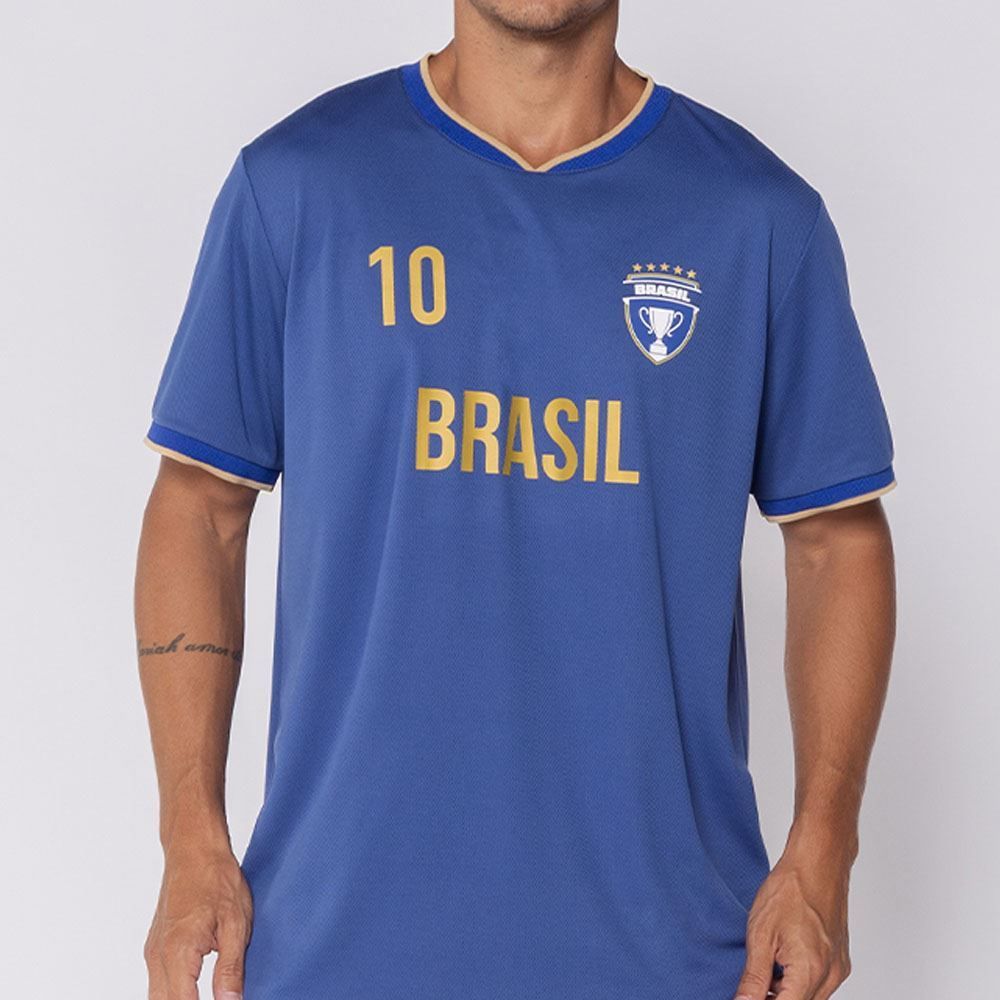 Camiseta Brasil Masculina Dry Fit Scream