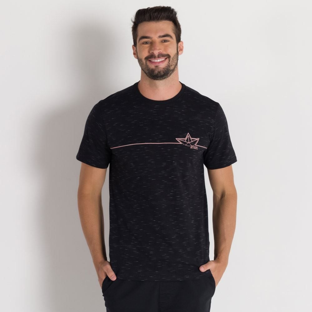 Camiseta com Estampa Barco Marc Alain