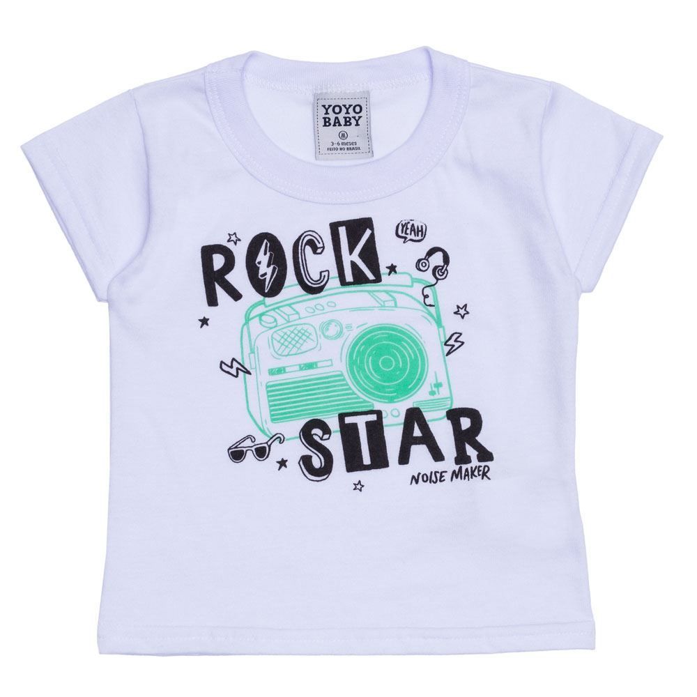 Camiseta de Bebê Menino Rock Star Yoyo Baby