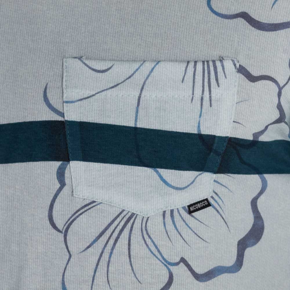 Camiseta Digital Sim Fit Flores Rotativas Nicoboco
