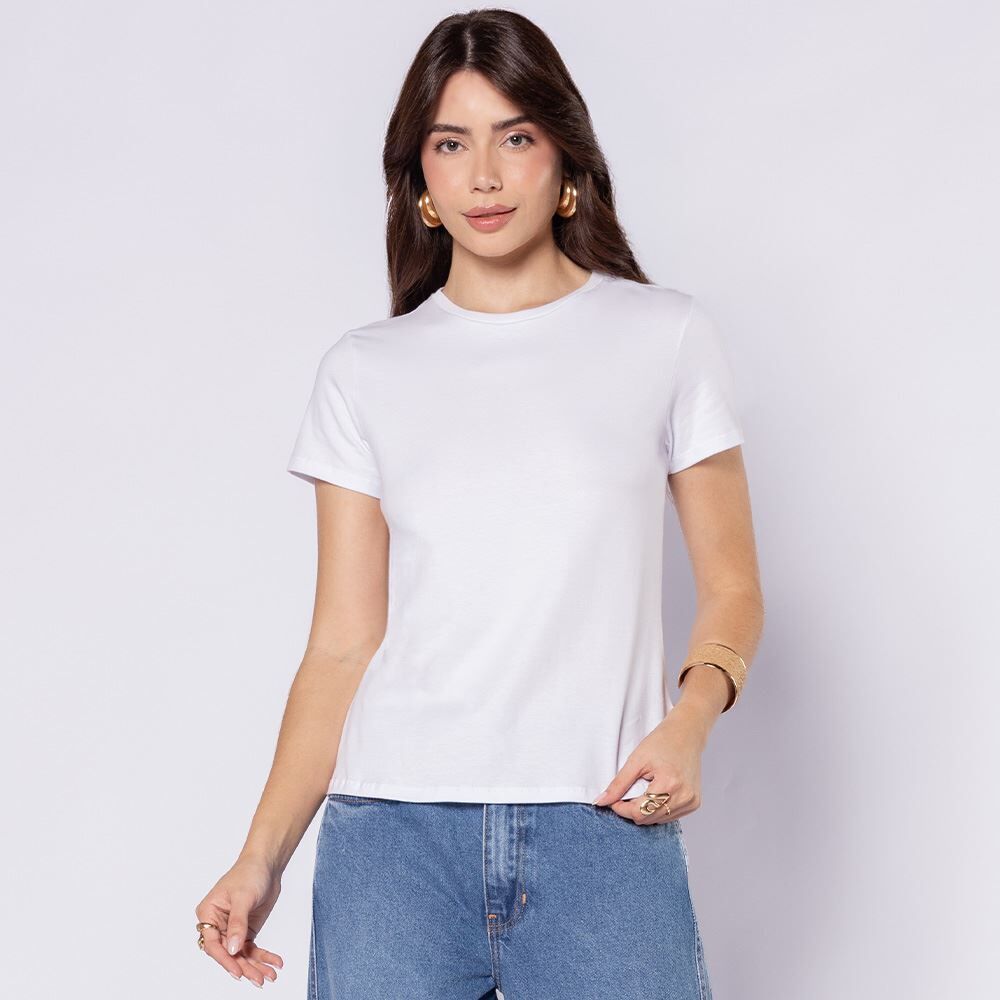 Camiseta Feminina Em Algodão Patricia Foster