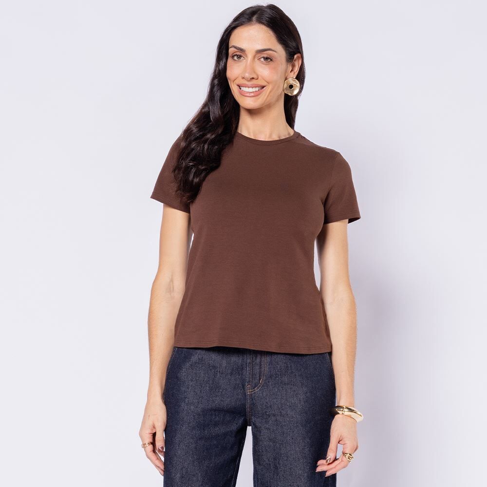Camiseta Feminina Em Algodão Patricia Foster