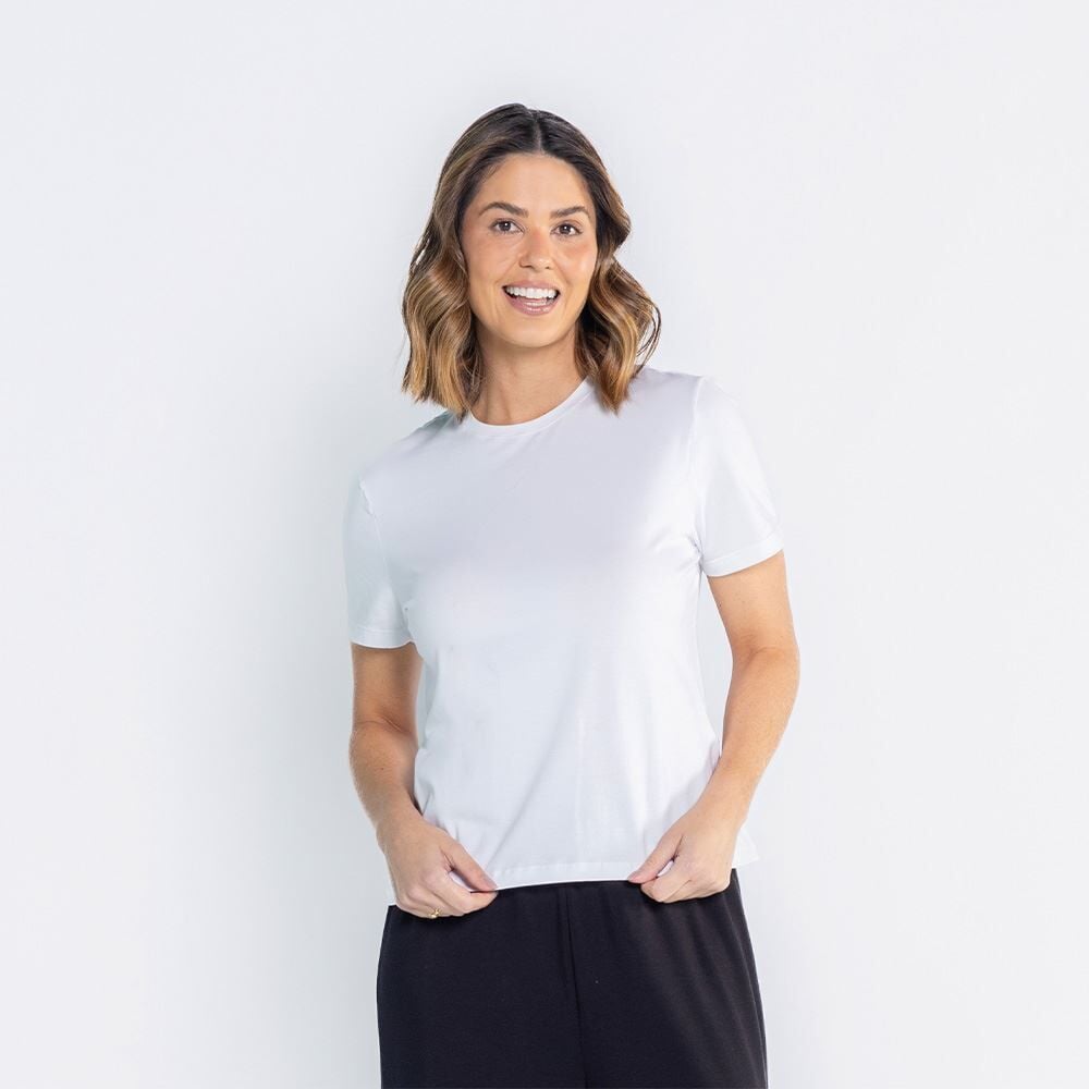 Camiseta Feminina Em Malha Pima Patricia Foster