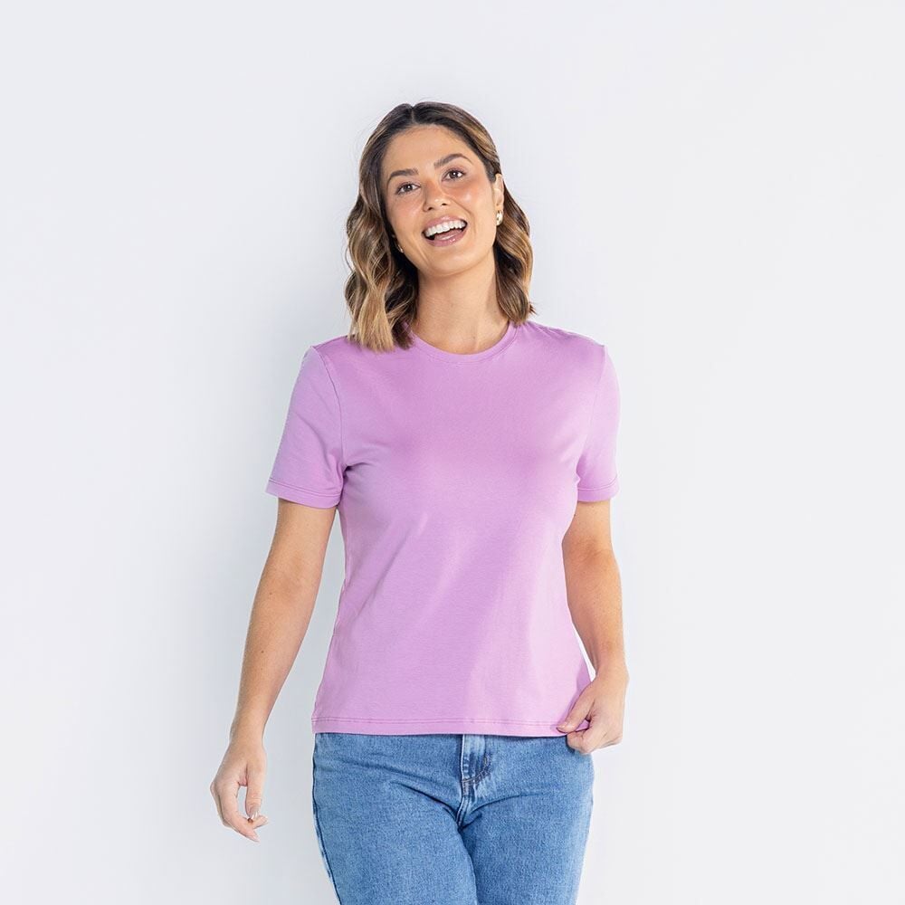 Camiseta Feminina Em Malha Pima Patricia Foster