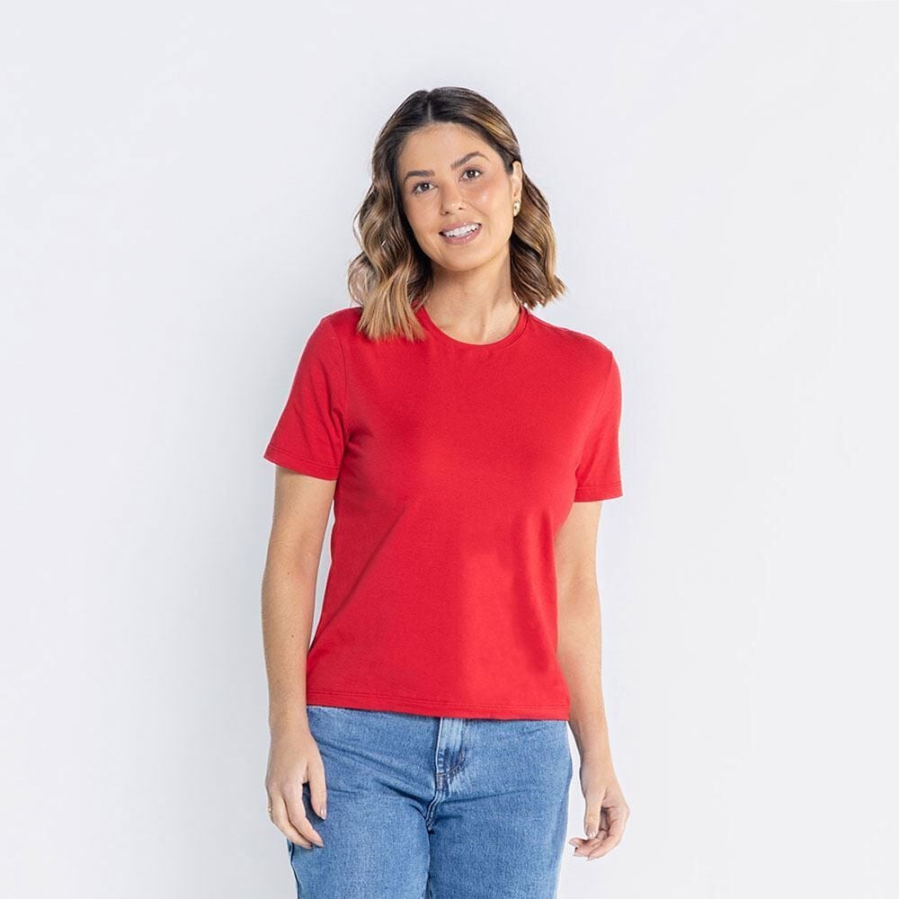 Camiseta Feminina Em Malha Pima Patricia Foster