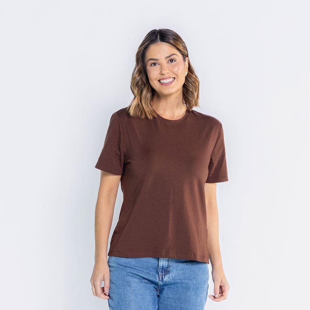 Camiseta Feminina Em Malha Pima Patricia Foster