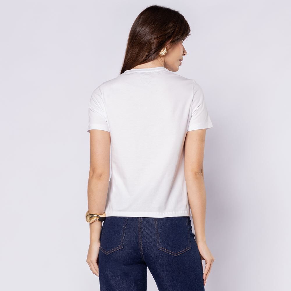 Camiseta Feminina Em Malha Pima Patricia Foster