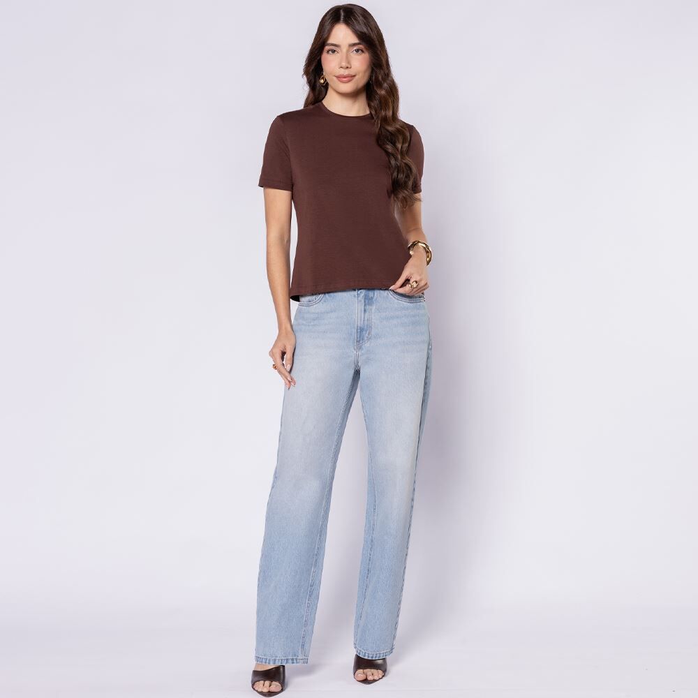 Camiseta Feminina Em Malha Pima Patricia Foster