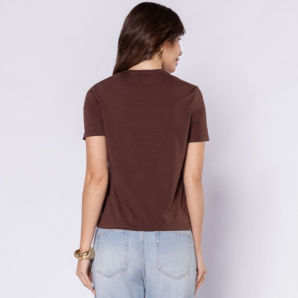 Camiseta Feminina Em Malha Pima Patricia Foster