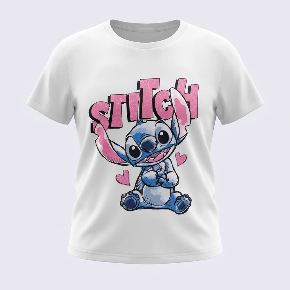 Camiseta Infantil Menina 1 a 3 Anos Stitch Disney