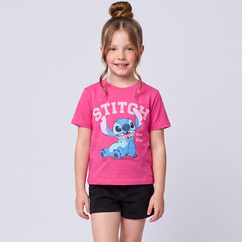 Camiseta Infantil Menina 4 a 10 Anos Stitch Disney