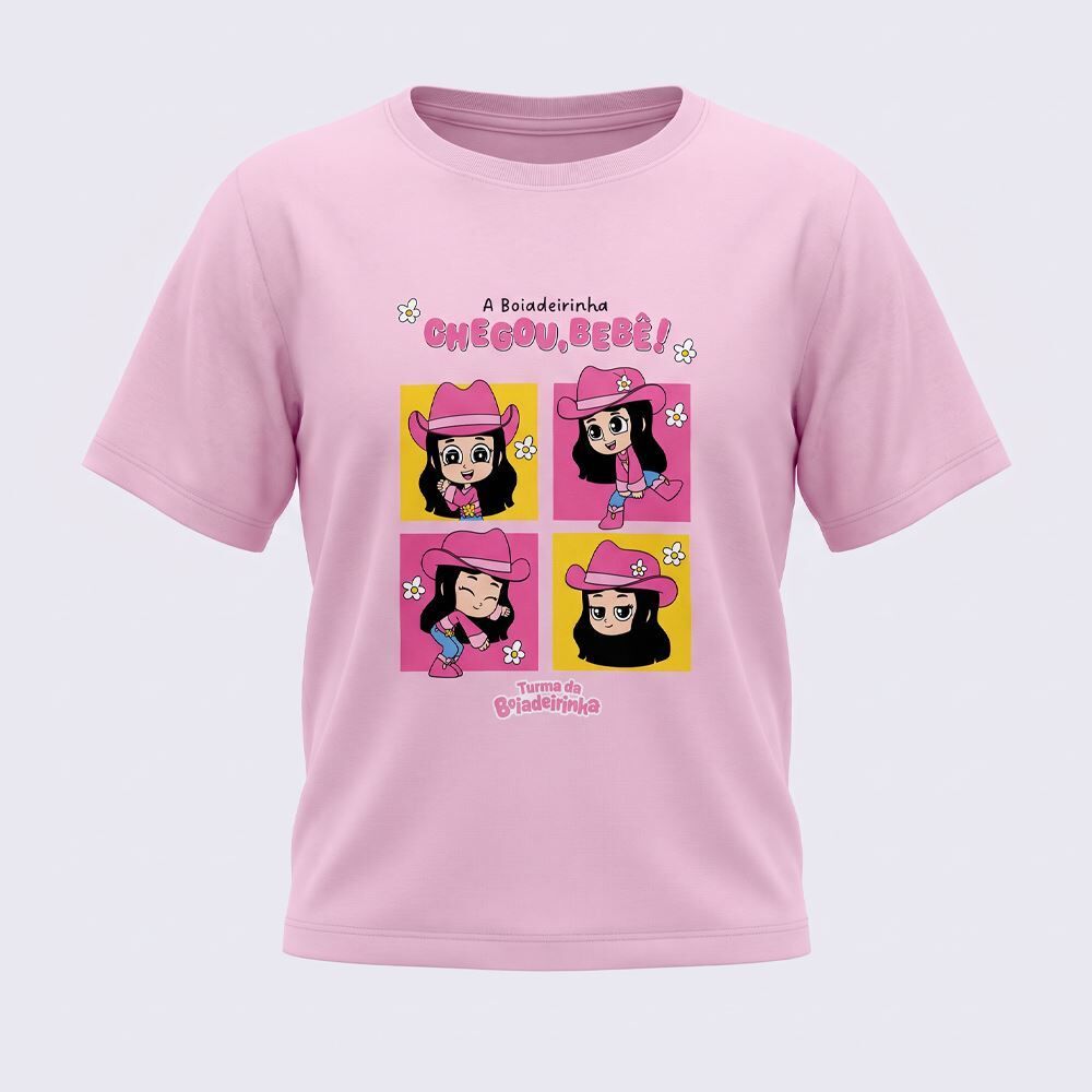 Camiseta Infantil Menina Boiadeirinha 2 a 8 Anos