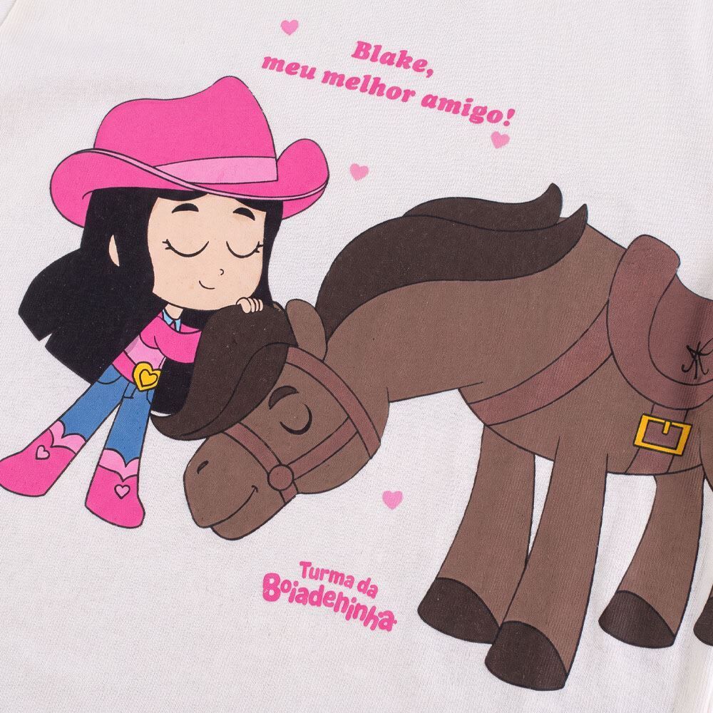 Camiseta Infantil Menina Boiadeirinha 2 a 8 Anos