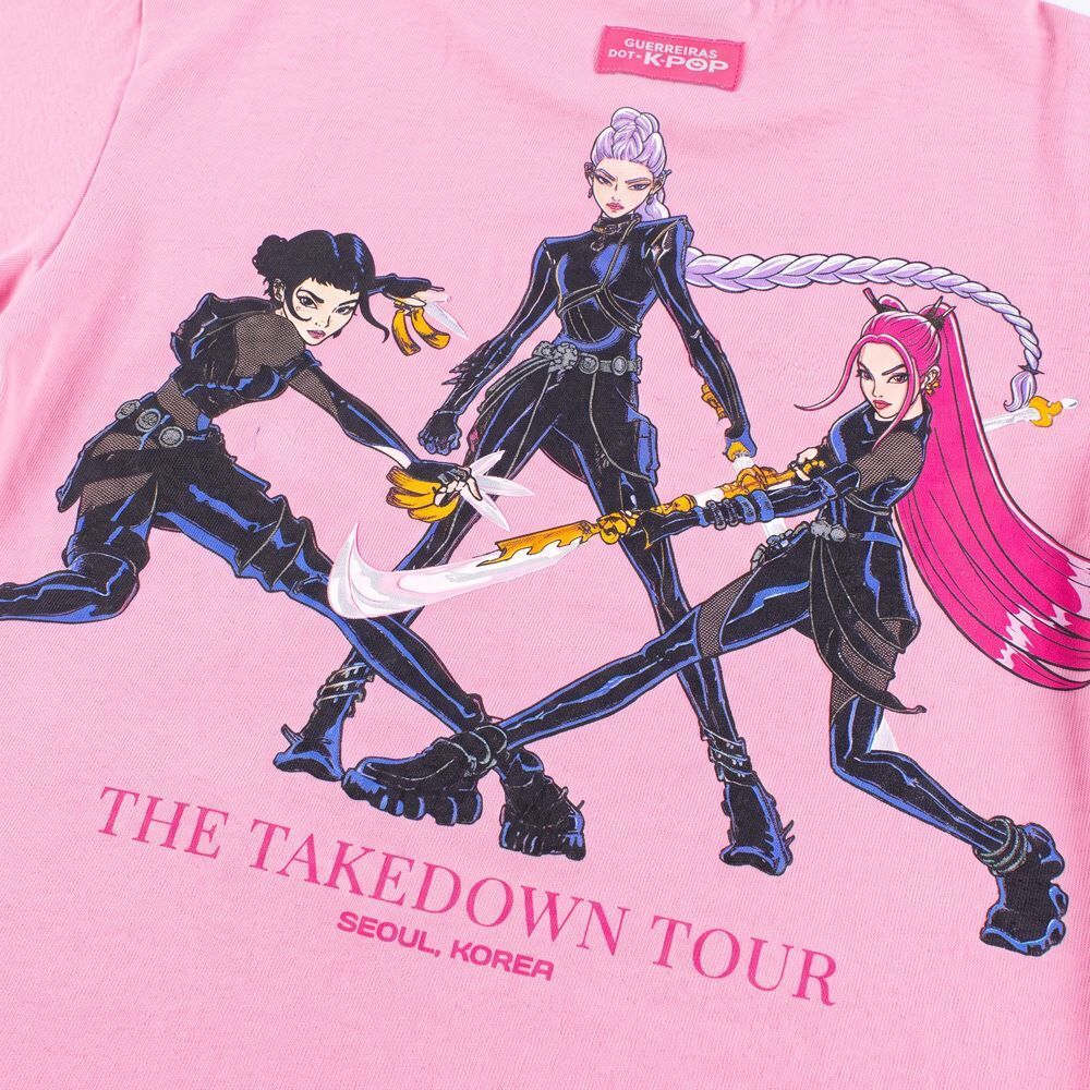 Camiseta Infantil Menina Guerreiras Do K-Pop 6 a 14 Anos