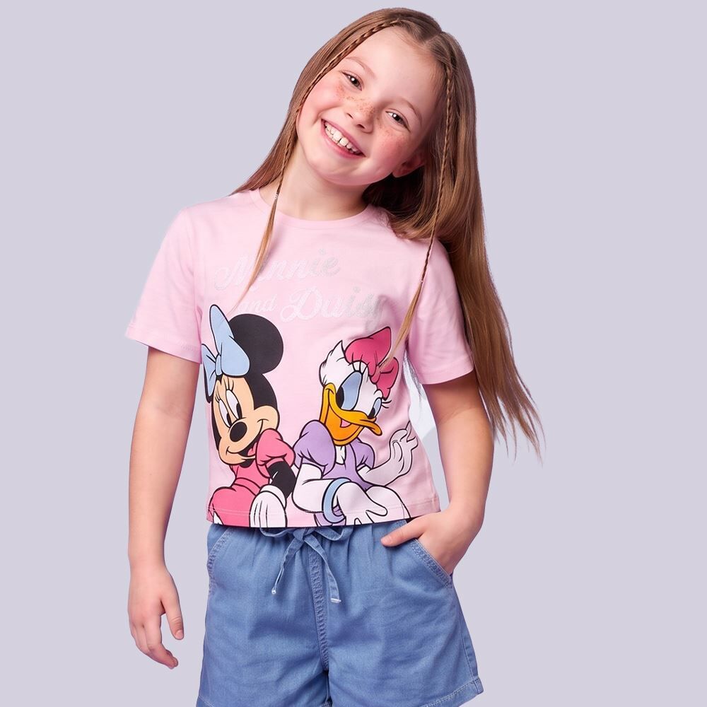 Camiseta Infantil menina Minnie e Daisy 4 a 10 Anos Disney