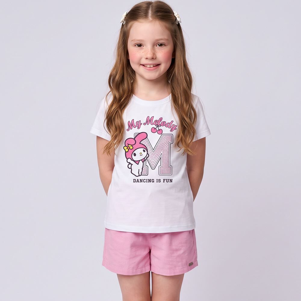 Camiseta Infantil Menina My Melody 4 a 10 Anos